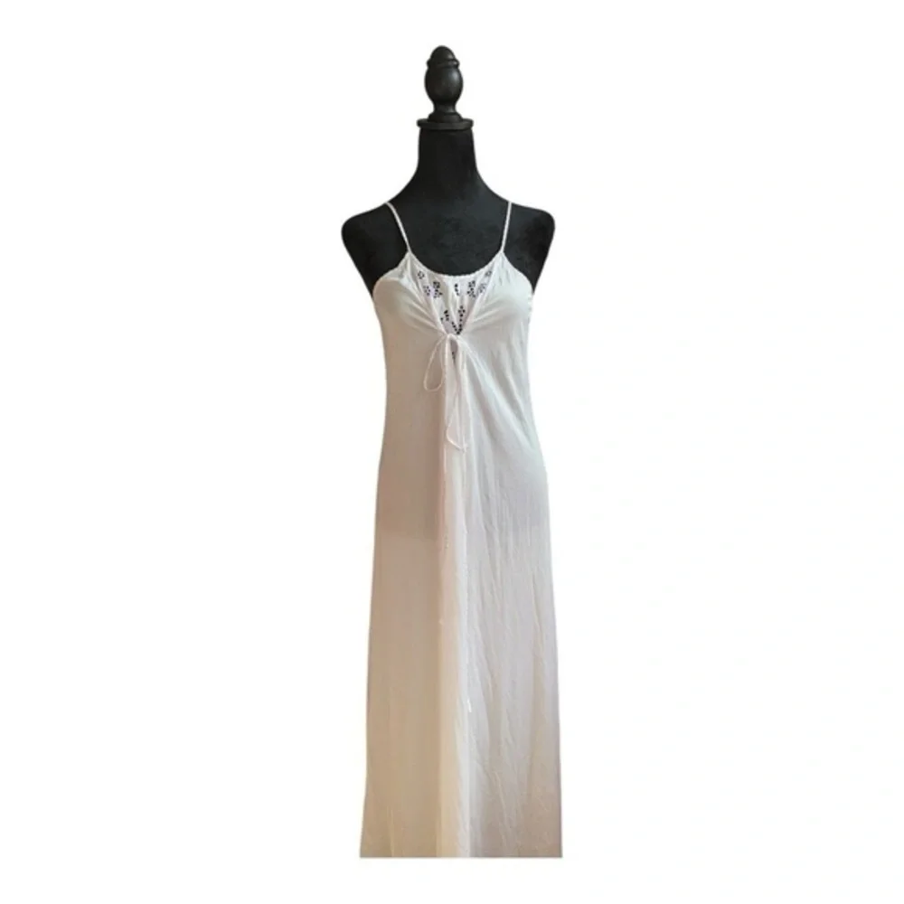 Vintage Gossard Ivory Lace‎ Nylon Nightgown size Small
